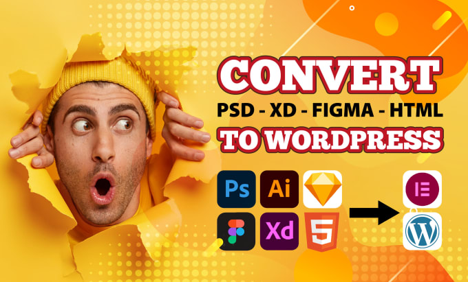 Gig Preview - Convert xd, PSD, figma to wordpress using elementor