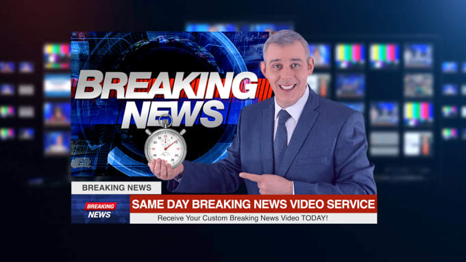 Gig Preview - Be your breaking news video anchor and deliver same day