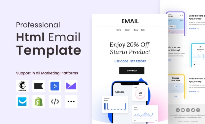 Gig Preview - Design a professional HTML email template or newsletter