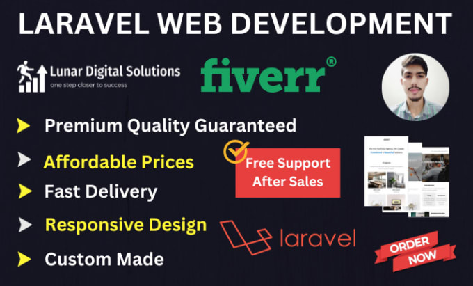 Gig Preview - Be your php laravel web developer to develop web application