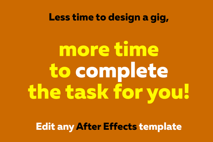 Gig Preview - Edit any after effects template or make a high quality custom animation