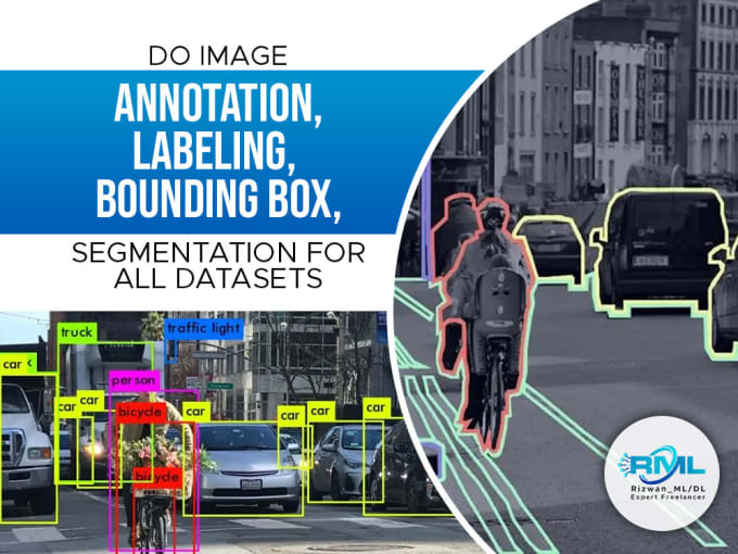 Gig Preview - Do image annotation, labeling, bounding box, segmentation for ai dataset