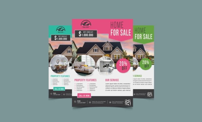 Gig Preview - Design awesome real estate business flyers, event, party, gym, brochure flyer