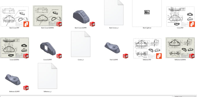 Gig Preview - 2d drawings of industrial designs mechanical components