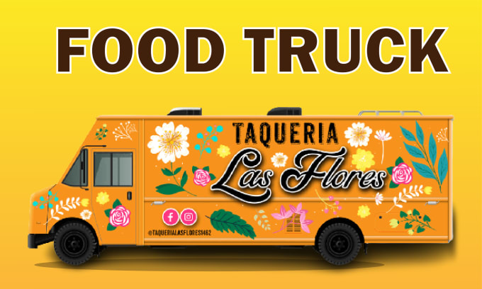 Gig Preview - Do awesome food truck wrap design and trailer wrap design for you