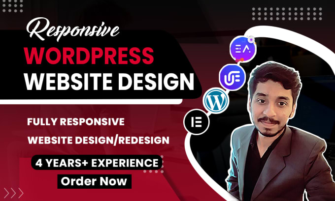 Gig Preview - Design responsive wordpress website or website design with elementor pro