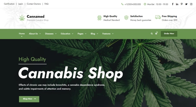 Gig Preview - Create cbd website, hemp, cannabis, marijuana website