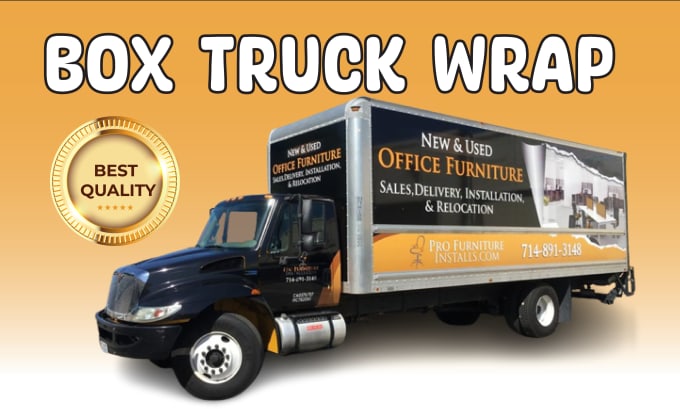 Gig Preview - Design professional box truck, box trailer, semi truck wrap design