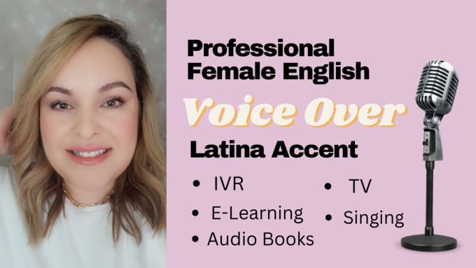 Gig Preview - Record a professional voice over in english with my latina accent