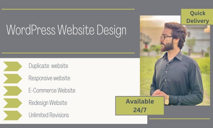 Gig Preview - Build responsive wordpress website design