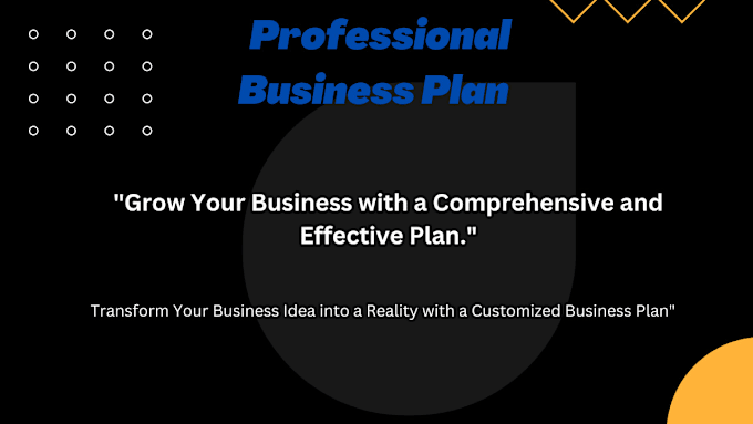 Gig Preview - Create a business plan with marketing and operations model