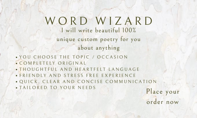 Gig Preview - Write a custom, heartfelt poem for any occasion