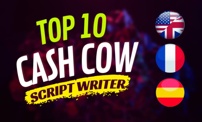 Gig Preview - Write professional cash cow youtube video scripts in 24 hours