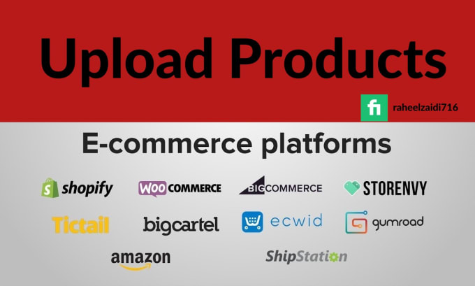 Bestseller - upload products manually or CSV file to your shopify or bigcommerce store