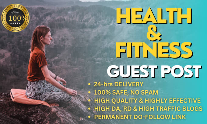 Gig Preview - Do high da dofollow health guest post on high authority health fitness blog