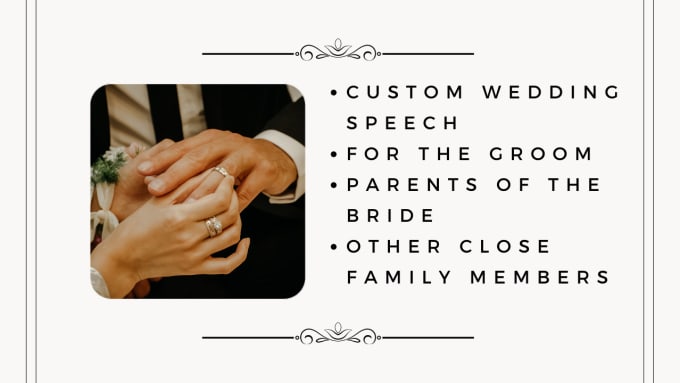 Gig Preview - Craft the perfect wedding speech for your big day