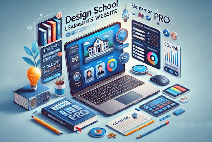 Gig Preview - Design school lms website with elementor pro