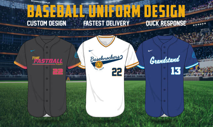 Do custom baseball jersey design or sublimation design by Hamilton_sports