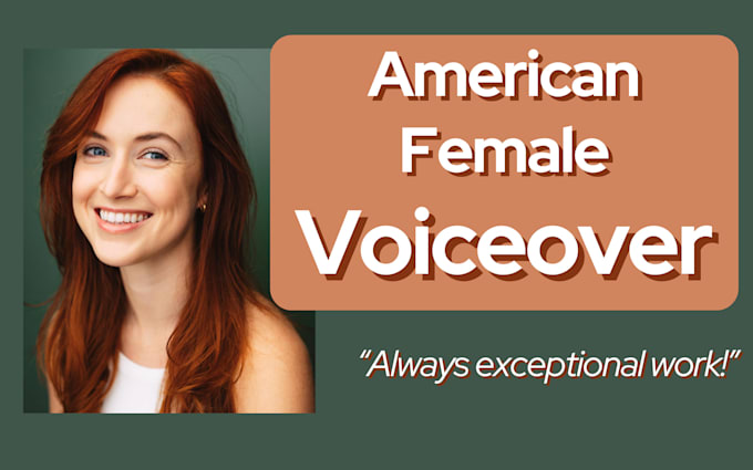 Gig Preview - Record an american female voiceover