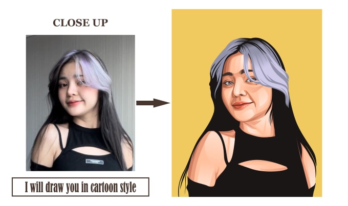 Gig Preview - Create a cartoon vector portrait from your photo