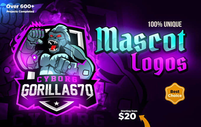 Gig Preview - Do an ultimate gaming mascot cartoon logo