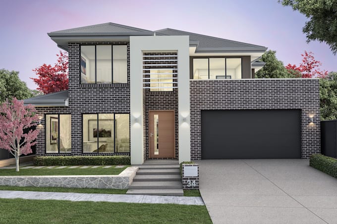 Gig Preview - Do australian house exterior facade 3d modeling, rendering