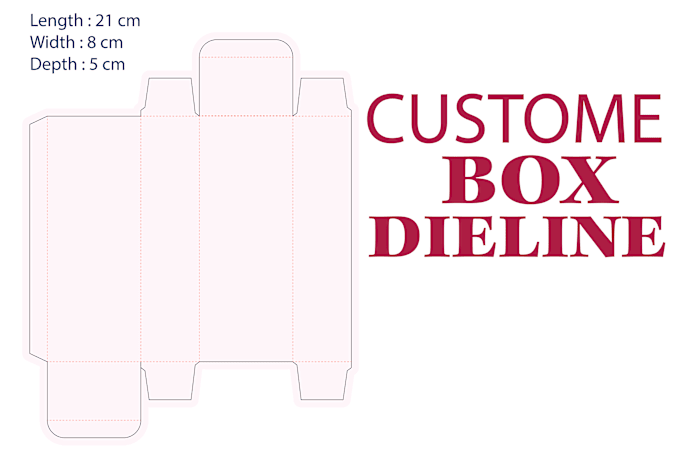 Gig Preview - Create dieline, die cut line for box packaging design