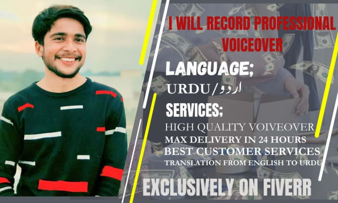 Gig Preview - Record a professional urdu voiceover