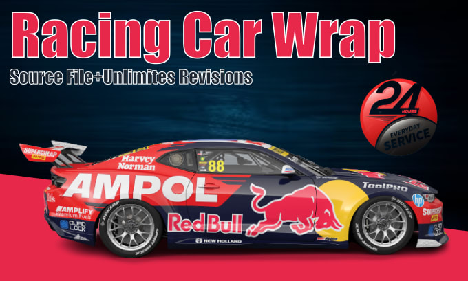 Gig Preview - Design a professional racing car wrap