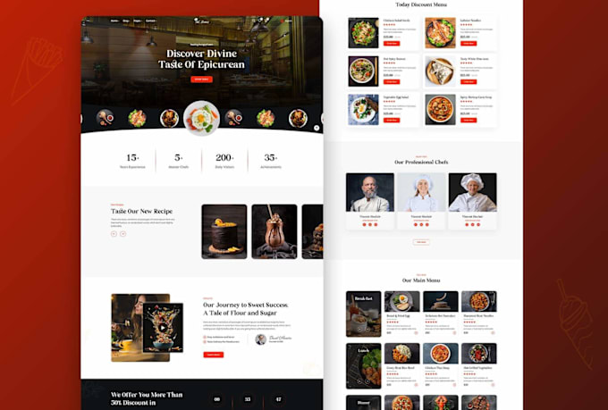 Gig Preview - Design online food ordering, restaurant websites