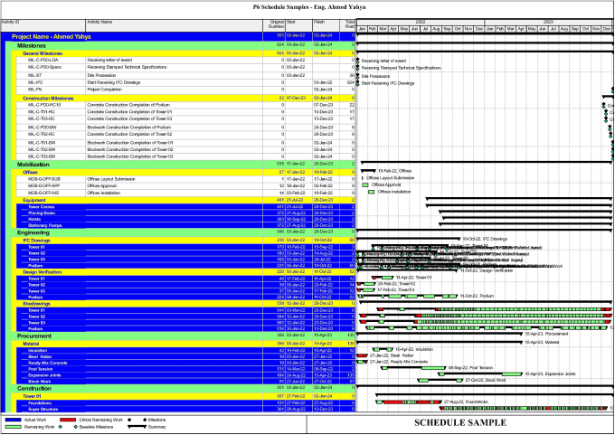 Gig Preview - Create your professional primavera schedule