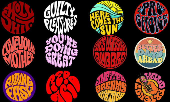 Gig Preview - Draw bold typography logo design circle style