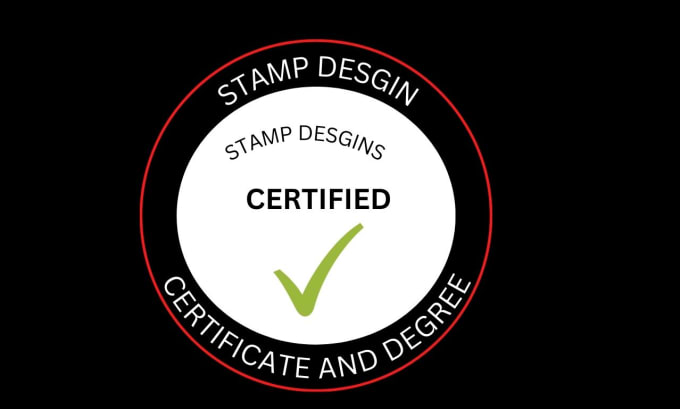 Gig Preview - Desgin the certificate stamp and certificate or degree