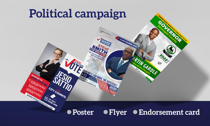 Gig Preview - Make awesome political campaign poster, flyer, and endorsement card design