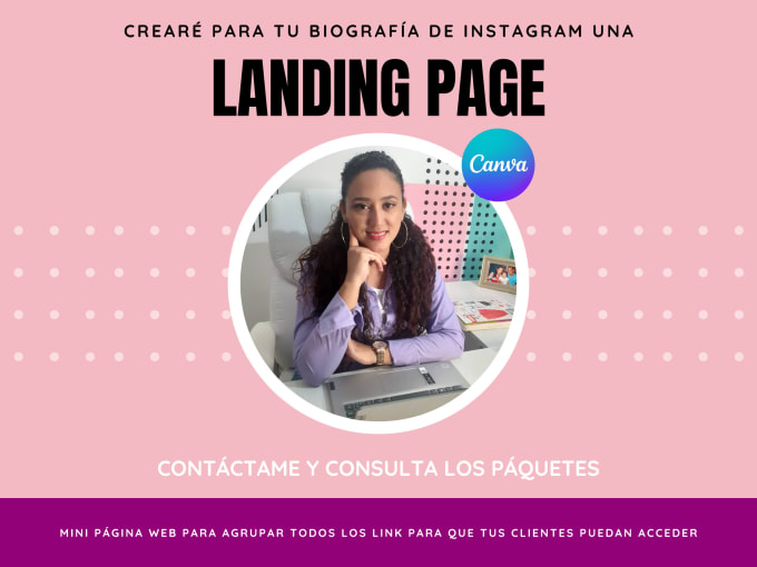 Gig Preview - A landing page in canva to attract more followers