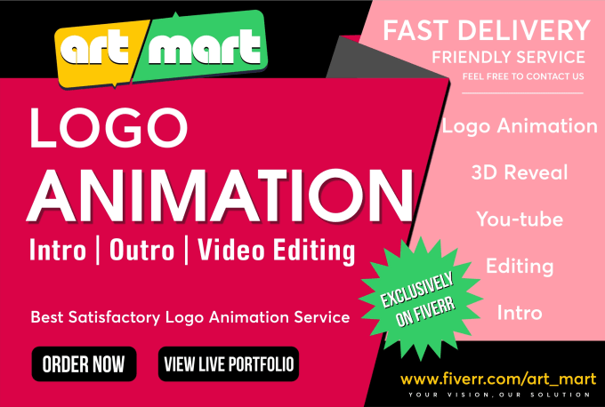 Gig Preview - Do logo animation or intro outro, video editing