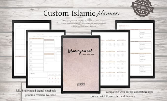 Gig Preview - Customize your islamic digital planner