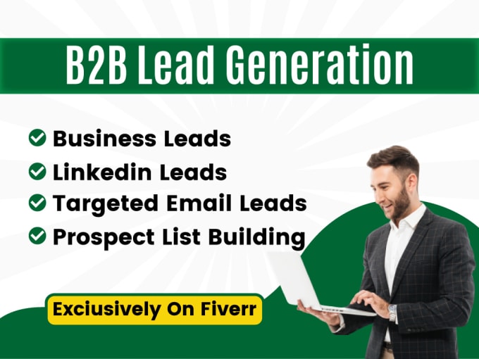 Gig Preview - B2b lead generation, linkedin lead generation with using sales navigator