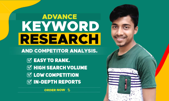 Gig Preview - Do advanced SEO keyword research and competitor analysis for your site