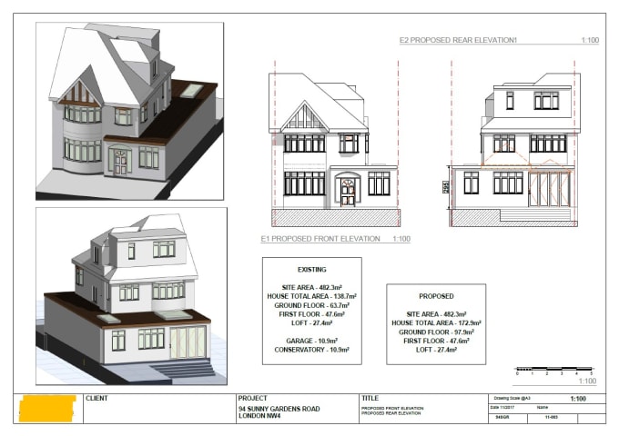 Gig Preview - Do existing and propose building drawing and 3d model