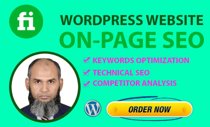 Gig Preview - Do on page SEO and technical optimization of wordpress website