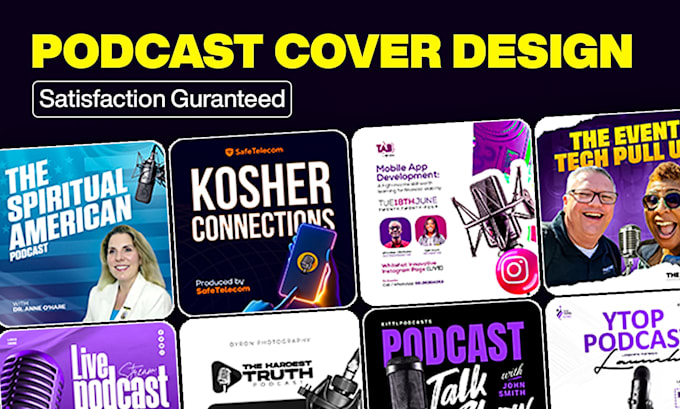 Gig Preview - Design podcast cover art, artwork, youtube banner, and album cover