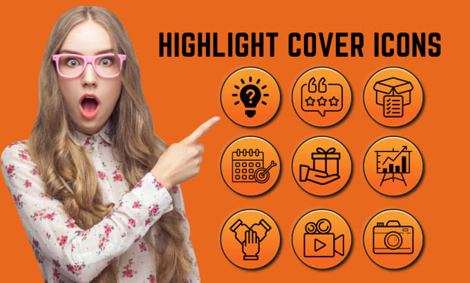 Gig Preview - Create instagram highlights covers, app icons design