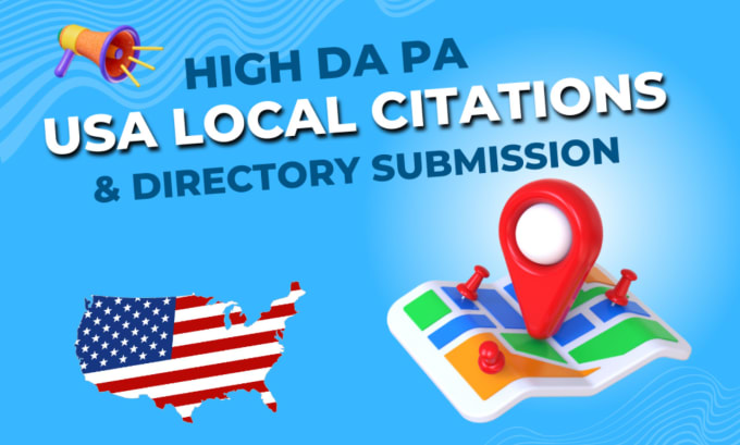 Gig Preview - Do high da USA local citations and local directory submission for local rank