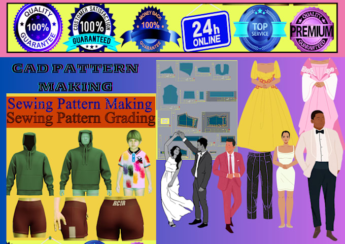 Gig Preview - Be your sewing pattern maker for any type of apparel grading