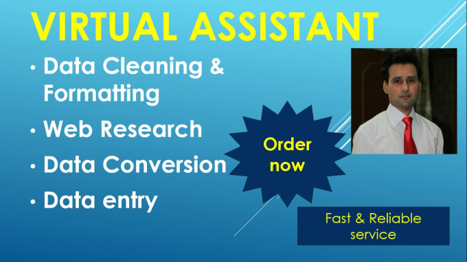 Gig Preview - Be your virtual assistant for excel, data entry, copy paste, data conversion