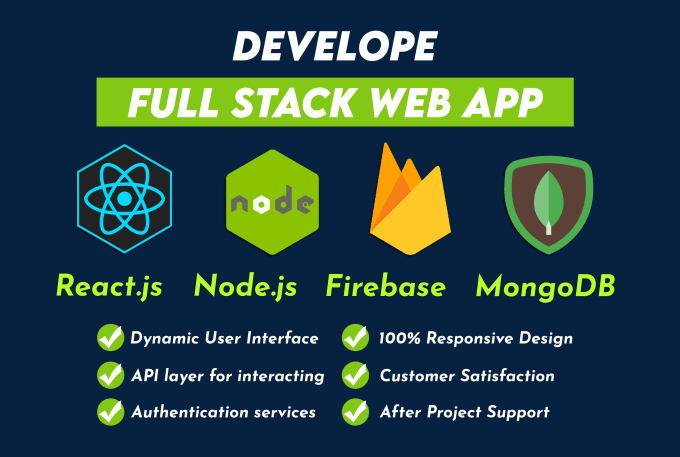 Gig Preview - Develop web app with react js, node js, firebase, mongodb