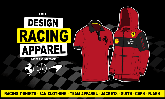 Gig Preview - Design apparel for your racing team or brand