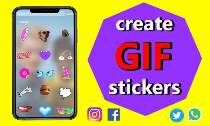 Bestseller - create animated gif stickers for social media