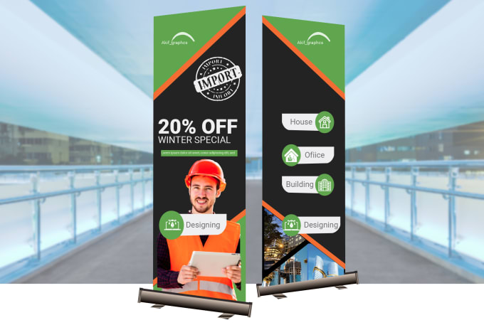 Gig Preview - Design roll up banner, retractable banner, pull up or web banner